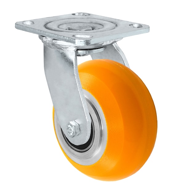 5"x2" Sirius HD Donut Polyurethane on Aluminum Wheel, Swivel Caster